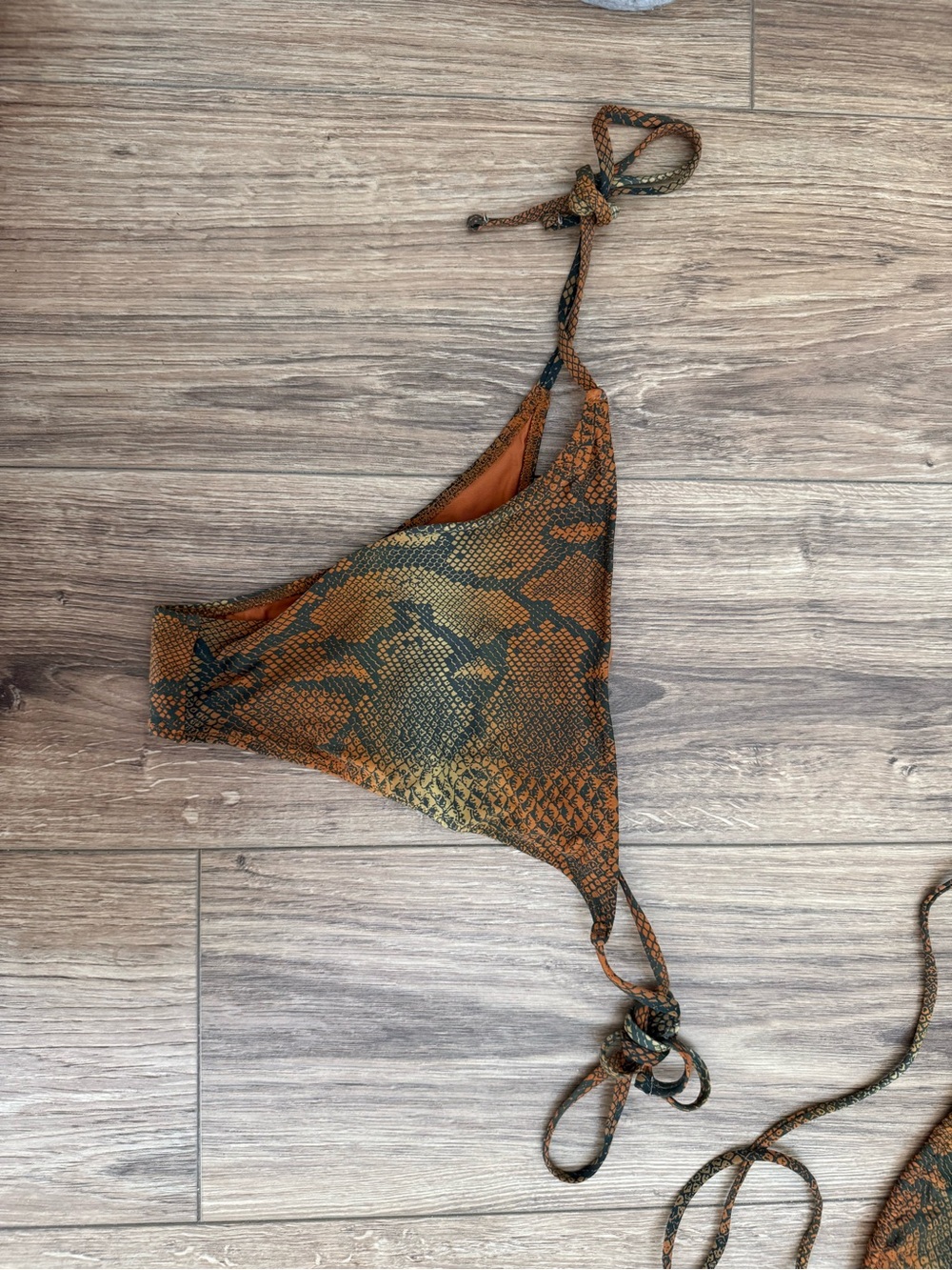 SKIMS Snake-Print Triangle Bikini Top and Tie-Side Bottoms - Picture 5 of 8